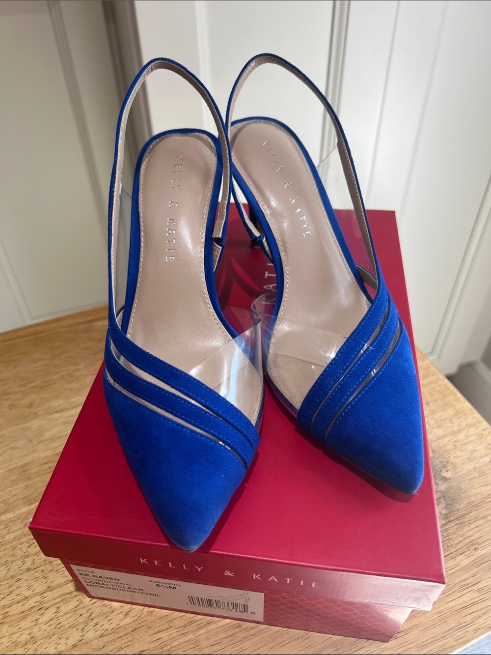 Kelly & Katie Royal Blue Pointed Slingback Mules
